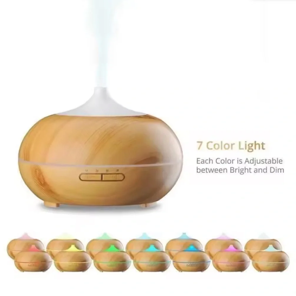 Wood Grain Essential Oil Diffuser with Remote